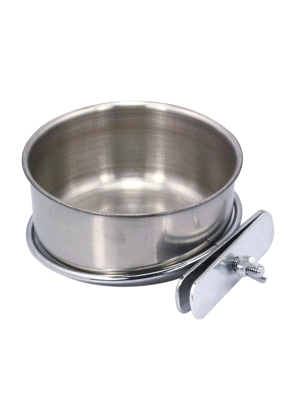 

Pado Rounded Stainless Steel Screwed Bird Cage Bowl, 01975, Medium, Silver