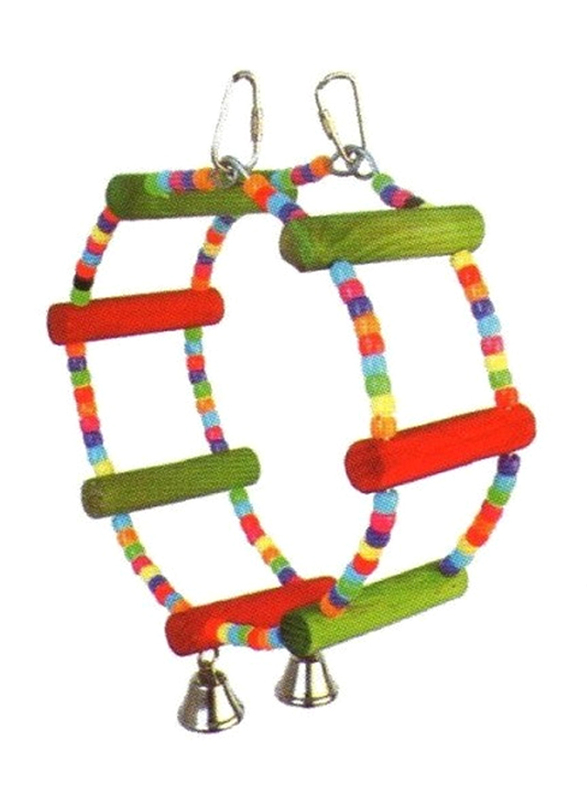 

Pado Natural Bird Toy IN:124/00124 Wood Plastic Cube Wheel, Medium, Multicolour