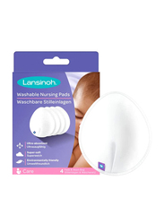 Lansinoh Washable Nursing Pads, 4 Pieces, White