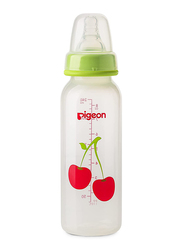Pigeon Fruits Decorated Plastic Bottle, 240ml, Green