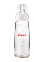 Pigeon Glass Feeding K-6 Bottle with Transparent Cap, 200ml, White
