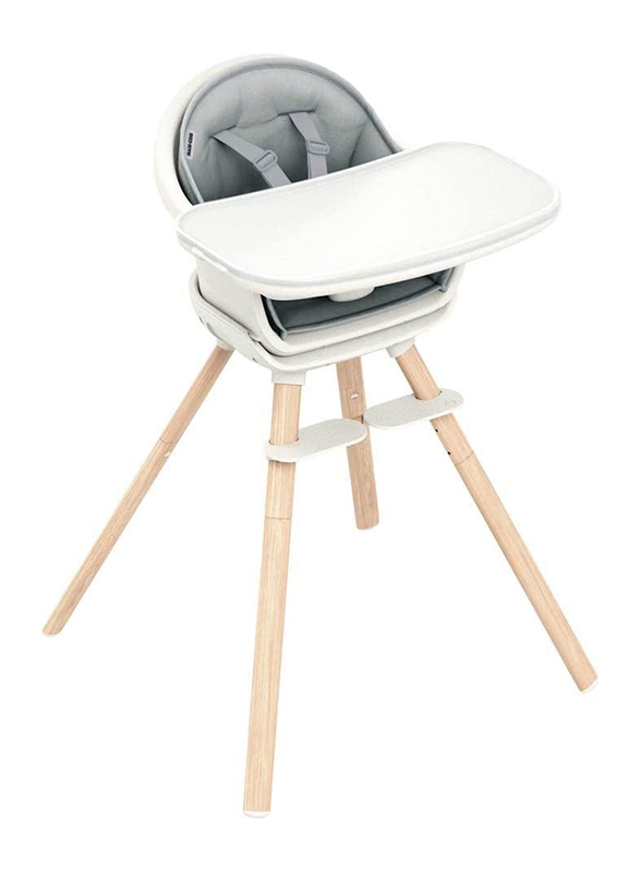 

Maxi-Cosi Moa 8-in-1 Baby Feeding High Chair with Tray and Cushion, White