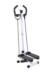 Ultimax Twist Stepper with Handle Bar and LCD Display, White/Black