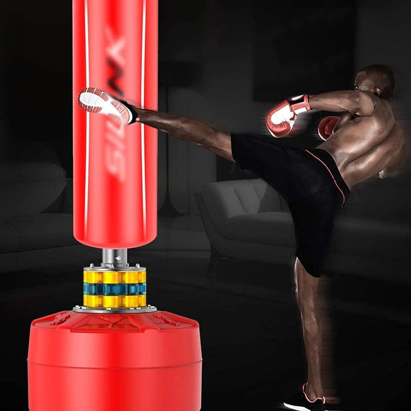 Ultimax Standing Punch Bag, 15Kg, Red/Black