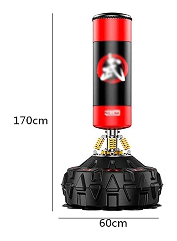 Ultimax Standing Punch Bag, 15Kg, Red/Black