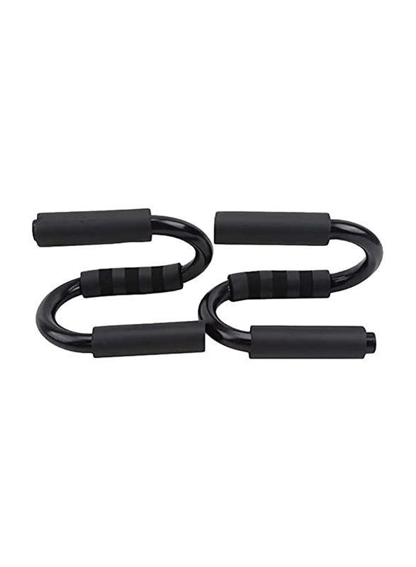 

Ultimax Aluminium S Shape Push Up Stand, 2 Piece, Black
