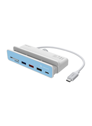 Adam Elements Casa 7-in-1 Hub i7 USB-C for iMac, Grey/Blue