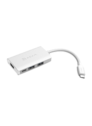Adam Elements Casa A01m USB 3.1 Type-C Classic & HDMI 4 in 1 Hub, Silver
