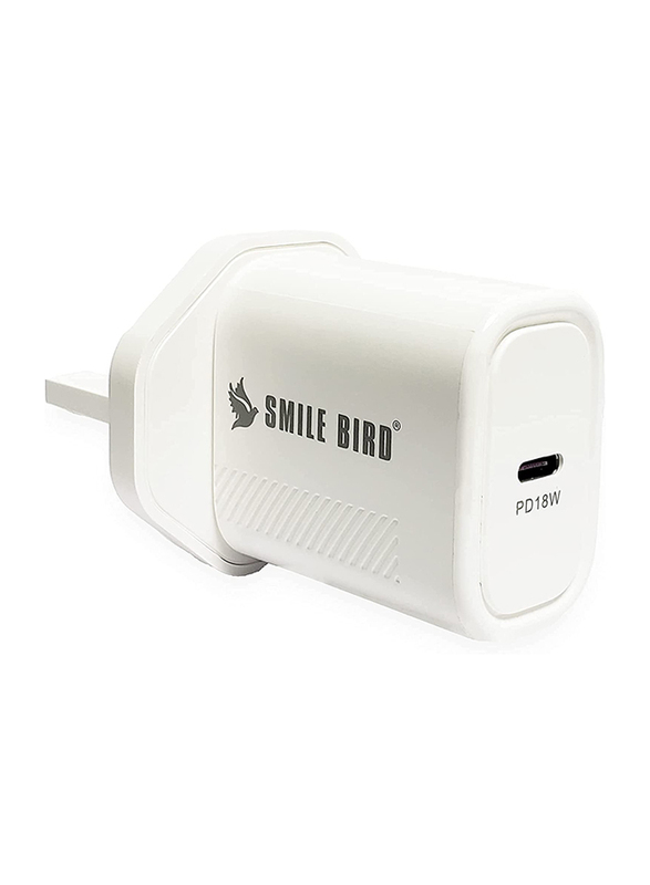 Smile Bird USB-C Wall Charger for New Apple iPad 9,iPad mini 6, iPhone 13 Pro/13 Pro Max/13/13 mini, Samsung S20, White