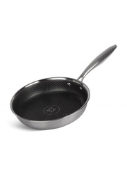 Edenberg 24cm Non-Stick Stainless Steel Round Frying Pan, Silver/Black