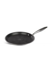 Edenberg 28cm Non-Stick Stainless Steel Round Crepe Frying Pan, Black