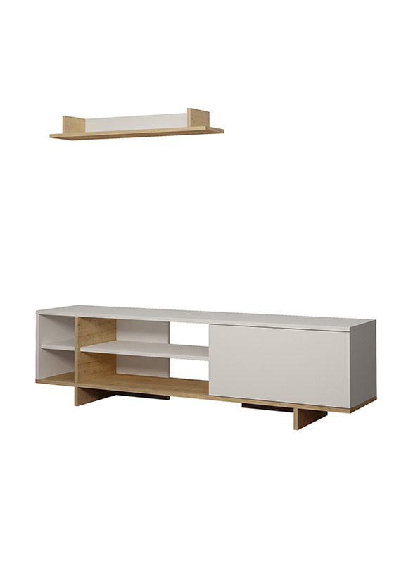 

Generic Stockton TV Unit, White/Oak