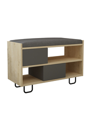 Troy Bench, Oak/Anthracite