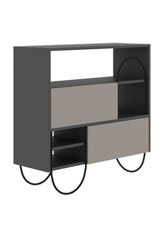 Norfolk Shoe Cabinet, Anthracite/Light Mocha