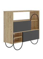 Norfolk Shoe Cabinet, Oak/Anthracite