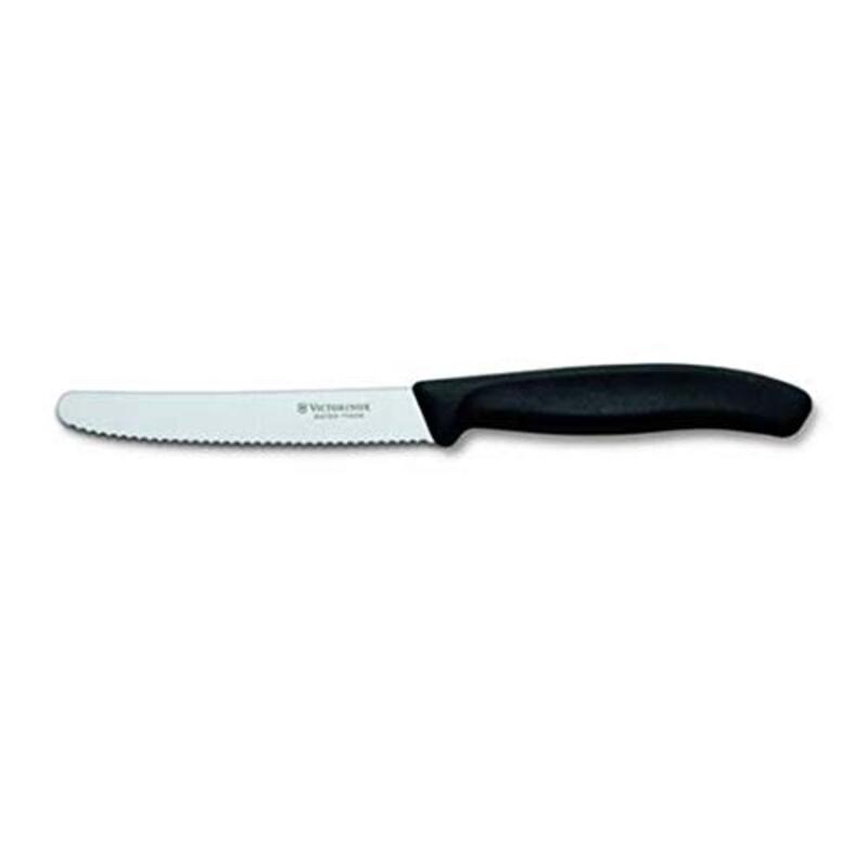 

Victorinox 4-1/2-inch Swiss Classic Utility Knife with Round Tip, Black