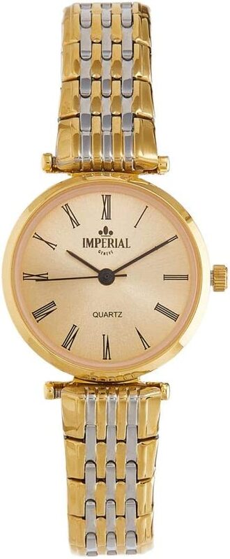

Imperial Analog Watch for Women with Stainless Steel Band, IMP.AM1602L1218, Gold-Gold/Silver