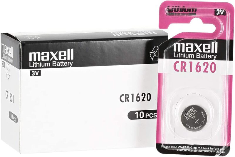 

Maxell CR1620 0.5 Ampere Lithium Batteries, 100 Pieces, Silver