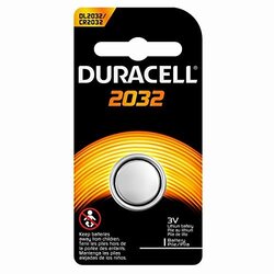 Duracell DL-2032/CR2032 3V Lithium Button Cell Battery, 1 Piece, Silver