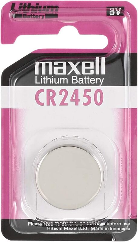 

Maxell CR2450 0.5 Ampere Lithium Battery, 1 Piece, Silver