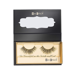 Max Touch 3D Mink Hair Natural Premium Eyelashes, 07, Black