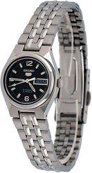 Seiko Analog Watch for Women with Stainless Steel Band, Water Resistant, SYMK33J1, Black-Silver