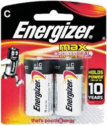 Energizer Max C Alkaline Battery, 24 Pieces, Silver/Black