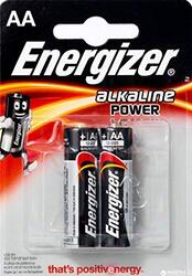 Energizer AA Alkaline Power Batteries, 2 Pieces, Silver/Black