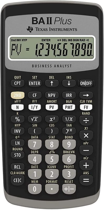 

Texas Instruments BAII+ Financial Calculator, Black