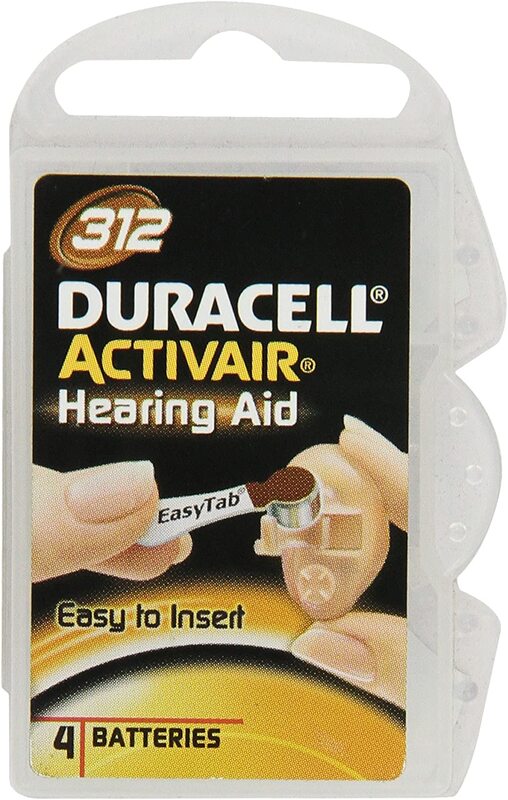 Duracell Size 312 Activair Hearing Aid Batteries, 40 Pieces, Multicolour
