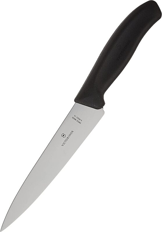 

Victorinox 6-inch Swiss Classic Chef's Knife, 6" Straight Blade 1 1/2" Width at Handle, Black