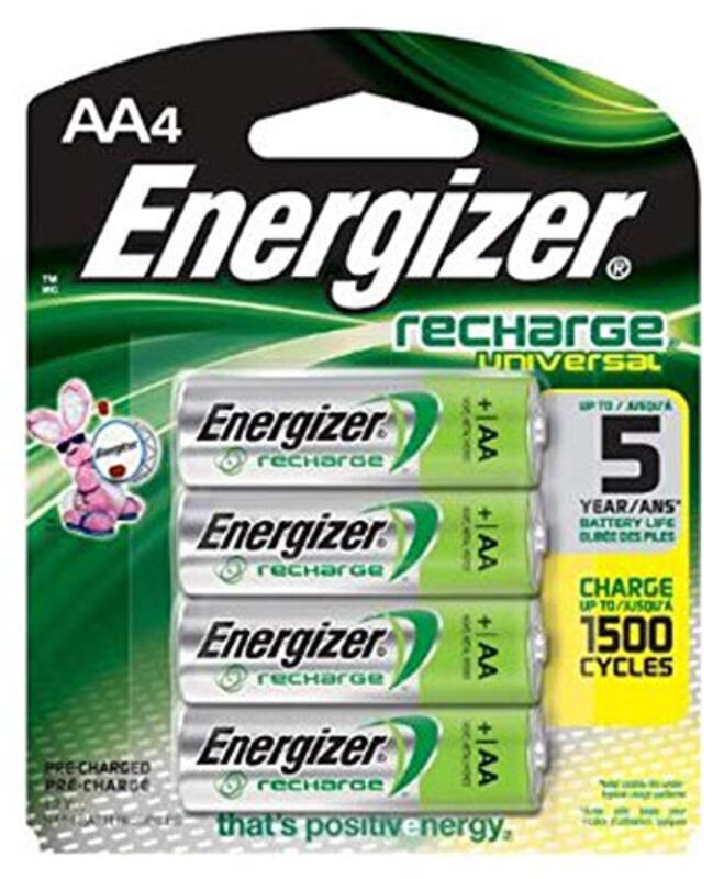 

Energizer AA Rechargable Batteries, 4 Pieces, Silver/Green