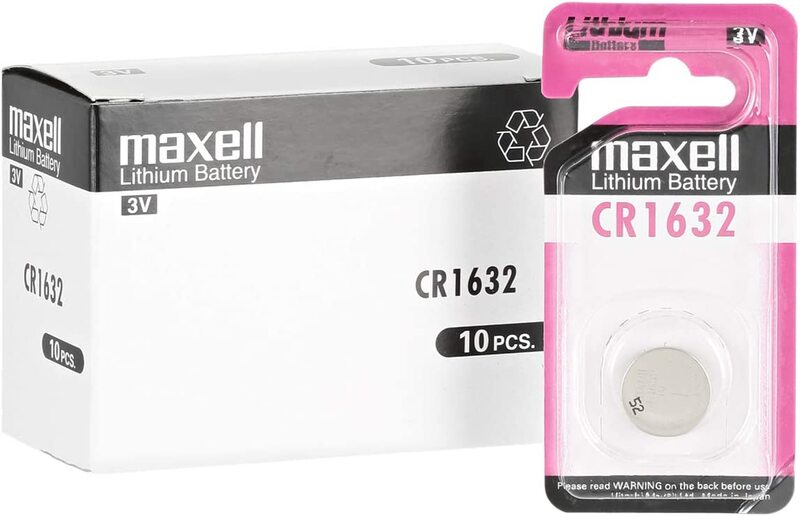 

Maxell CR1632 0.5 Ampere Lithium Batteries, 100 Pieces, Silver