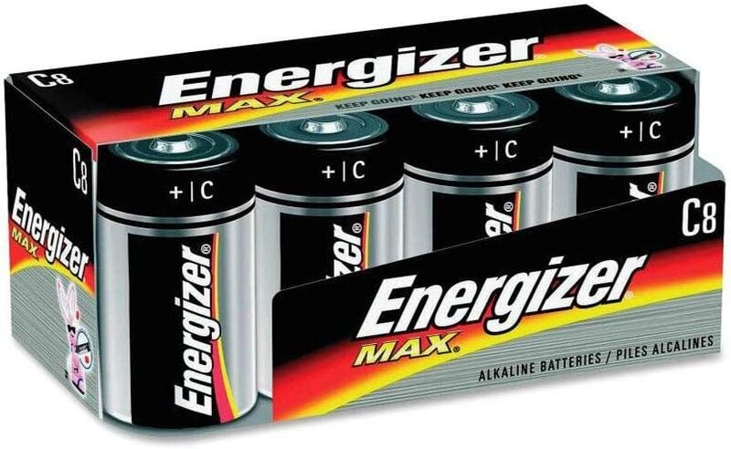 

Energizer C Max Alkaline Battery, 8 Pieces, Silver/Black