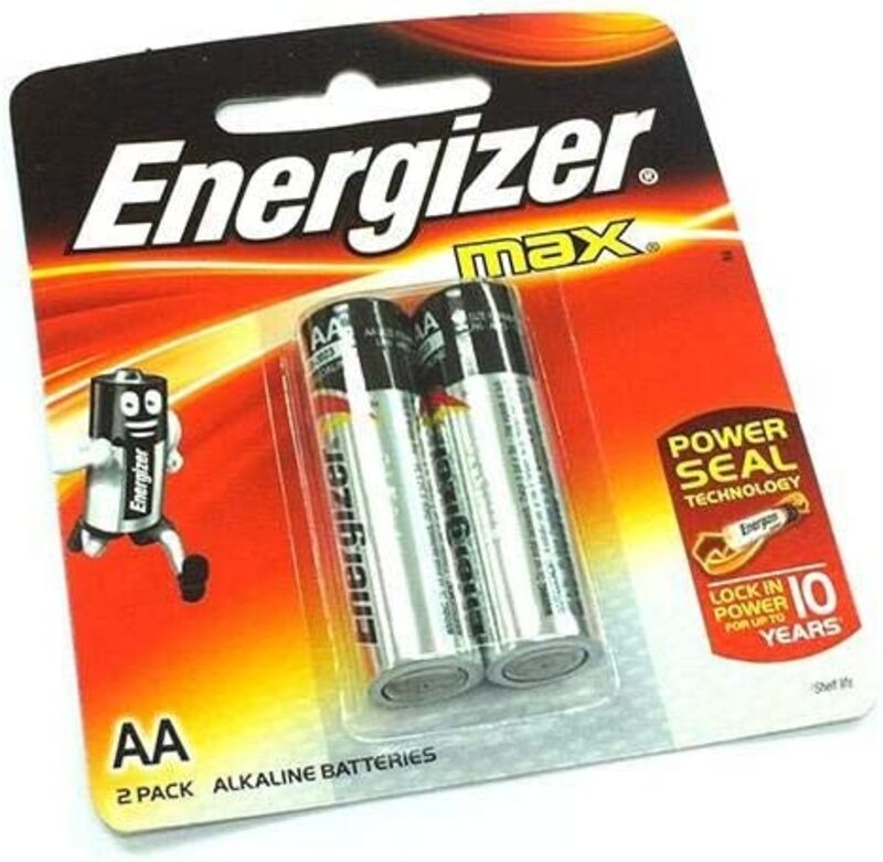 

Energizer AA Max Alkaline Battery, 12 Cards of 2 Batteries, 24 Pieces, Silver/Black