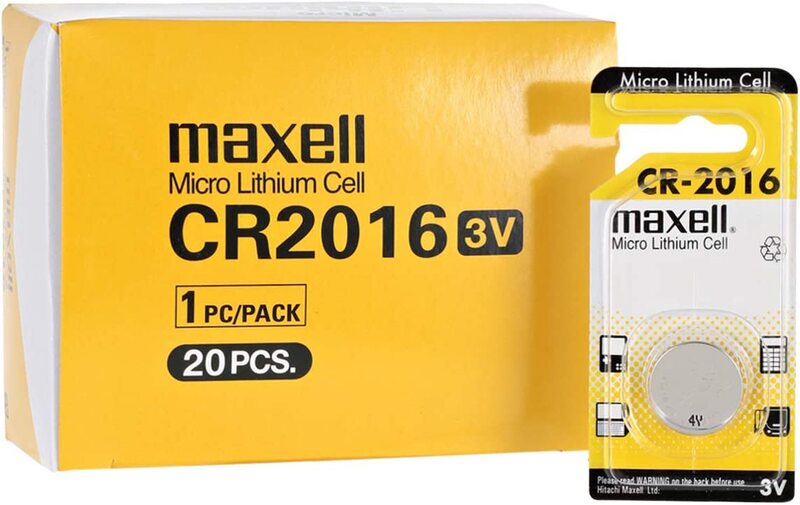 

Maxell CR2016 0.5 Ampere Lithium Batteries, 100 Pieces, Silver