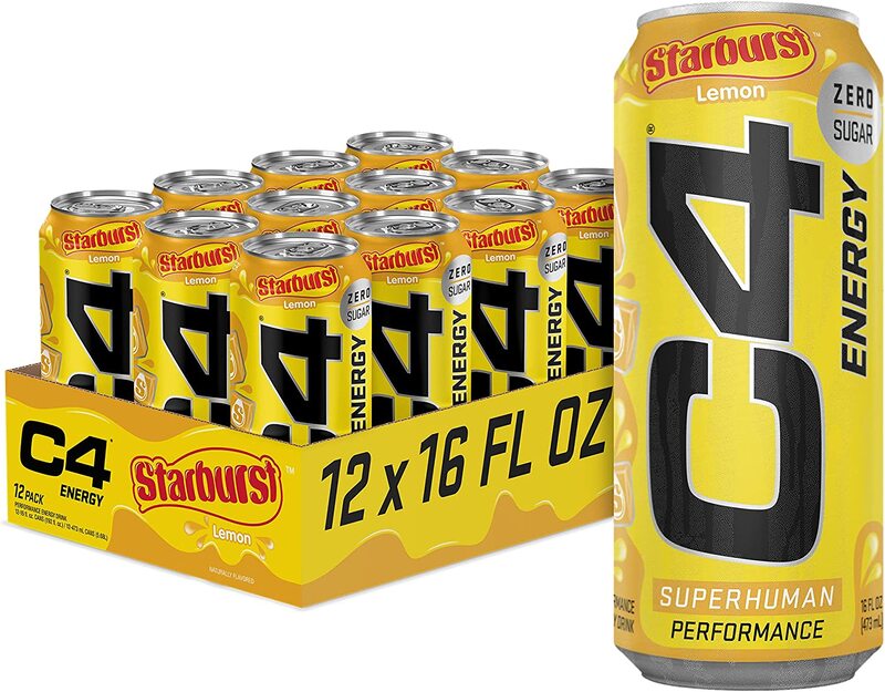 

Cellucor C4 Starburst Lemon Energy Drink, 12 x 16oz