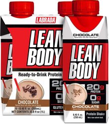 Labrada Lean Body Ready-to-Drink Chocolate Shake, 4 x 250ml