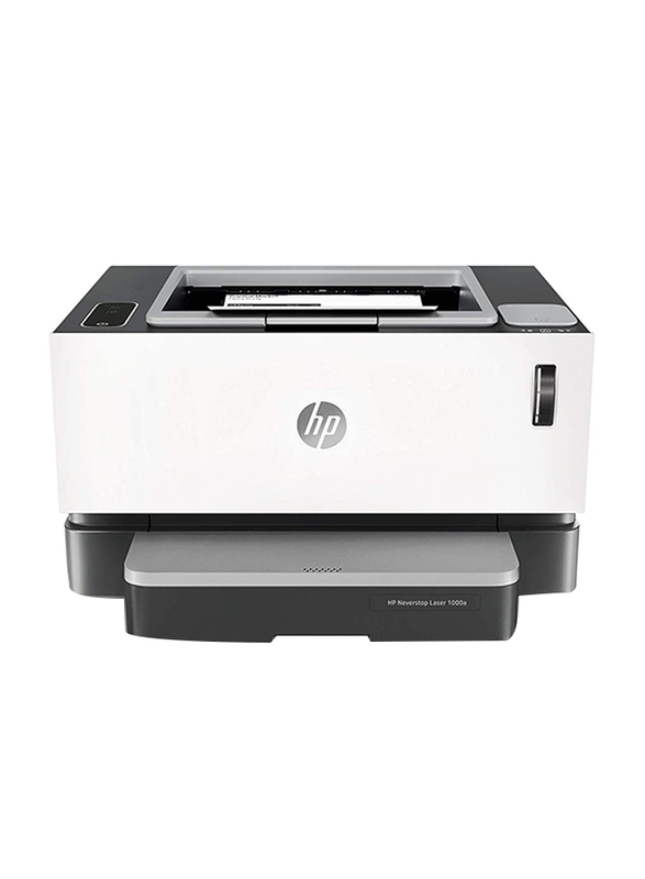 

HP Never Stop 1000A Laser Printer, 4RY22A, White/Grey