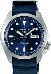 Seiko 5 Sports Automatic Analog Watch for Men with Nylon Band, Water Resistant, SRPE63K1, Blue