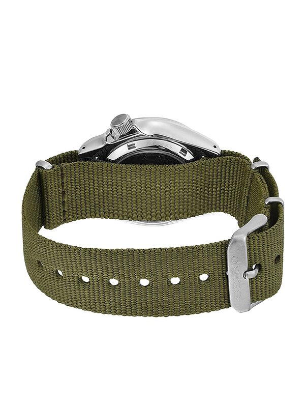 Seiko 5 Sports Automatic Analog Watch for Men with Nylon Band, Water Resistant, SRPE65K1, Green