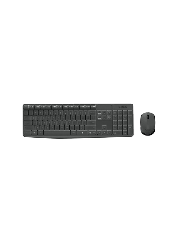 

Logitech MK235 Wireless English Keyboard and Mouse Combo Set, Grey/Black