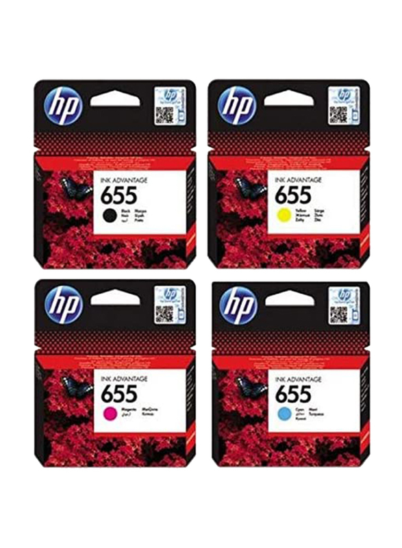 

HP 655 Black and Tri-Color Original Ink Cartridge, 4 Pieces