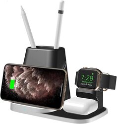 AS2 4-in-1 Wireless Charger for Apple iPhone Devices, Black