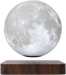 Xmking Globe 3D Printing Magnetic Levitation Floating LED Touch Moon Lamp, White