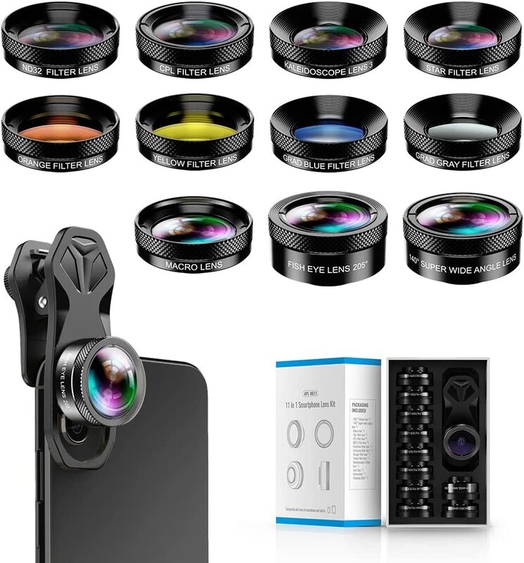 

Miao Lab 11-in-1 Phone Camera Lens Kit , Black
