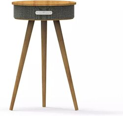 Onyxo Smart Coffee Table with Built-In Wireless Charger and Bluetooth Speaker, Brown