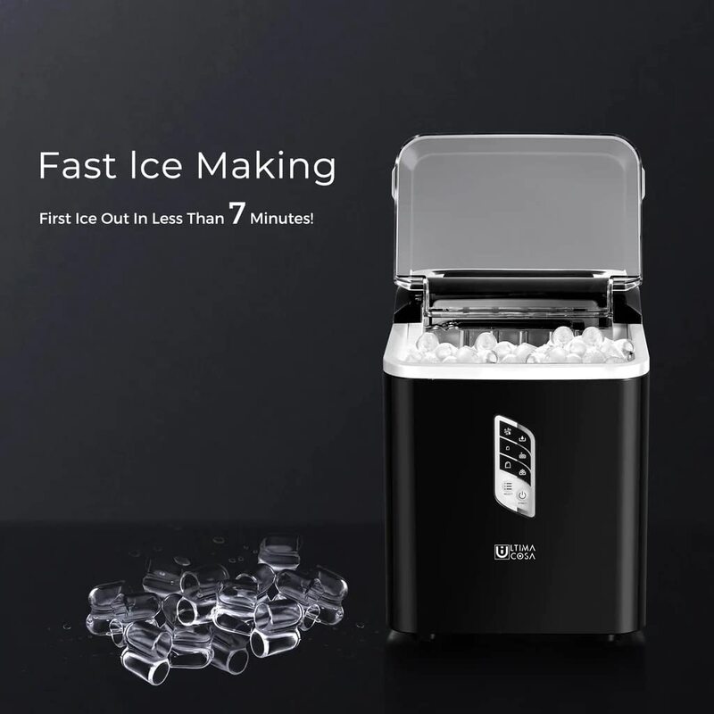 

Generic Ultima Cosa Presto Freddo High Capacity Ice Maker, Black