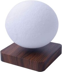 ZRM Creative 3D Magnetic Levitation Rotating Led Moon Night Light, White