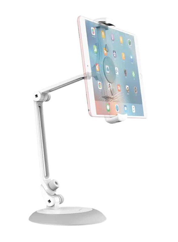 

Rock 360 Rotation Universal Adjustable Desktop Stand, White